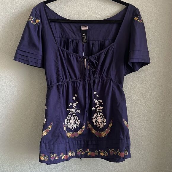 Anthropologie Lithe Cotton Blouse Top - Picture 3 of 10